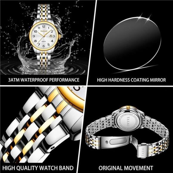 Silver Stainless Steel Classic Waterproof Watches Small Face Easy to Read Quartz main image 7